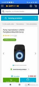 Party reproduktor LAMAX PartyBoomBox500 / černá