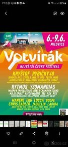 2 vstupenky na největší český festival Votvírák 6.-9.6.24