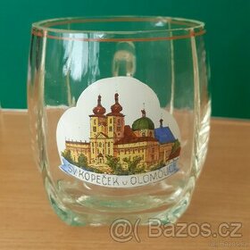 Starožitný půllitřík Sv. Kopeček u Olomouce, místopis, sklo
