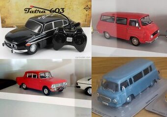 Moskvič 412 + Škoda 120 + Renault 8 Welly.