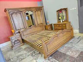 Ložnice Rustikální Dub skříň s posuvnými dveřmi