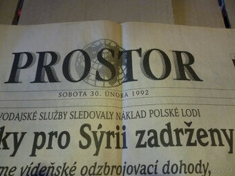Noviny PROSTOR z 30.2.1992. - 1