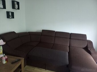 Sedací souprava,rozkladaci s úložným prostorem