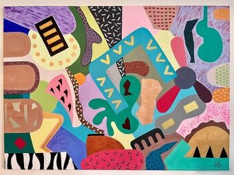 Abstraktní obraz 90x110 cm