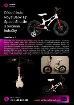 Dětské kolo RoyalBaby 14" kola - 1