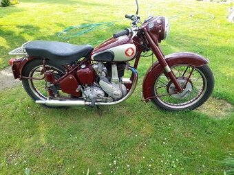 Bsa B33 500 ohv, bílé TP SPZ r.v. 1953