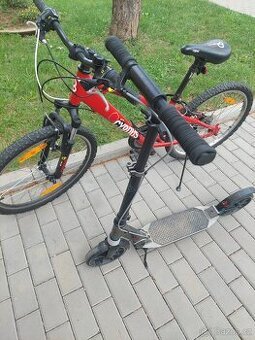 Dětské kolo a koloběžka