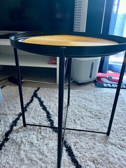 IKEA GLADOM Stolek s podnosem, černá, 45x53 cm