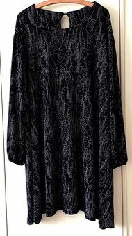 Dámské černostříbrné šaty, vel. 2XL.
