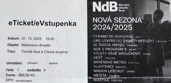 Vánoční koncert Tomáš Klus Brno 1.12.2025