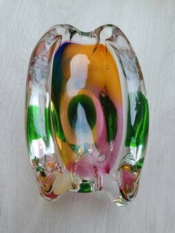 Skleněný popelník Rozinek, masivní sklo