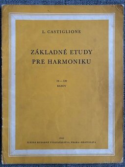 Noty akordeon: L.Castiglione - Základné etudy pre harmoniku