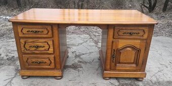 Masivní psací stůl - TOP STAV