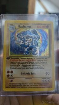 Pokémon kartičky karty karta machamp holo 1 edition