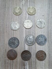 Staré mince R-U různé