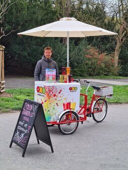 Prodejní kolo na zmrzlinu, bubbletea, chlazené nápoje