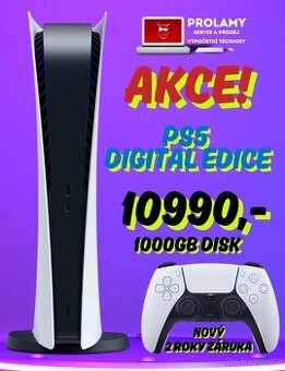 Playstation 5 1TB digital 24m záruka nový nerozbaleno