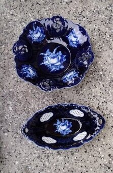 Dvě staré porcelánové mísy 32 cm a 31x17 cm. Cena za obě.