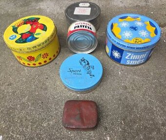 Retro plechovky - oplatky , bonbony....