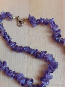 Náhrdelník ametyst sekaný