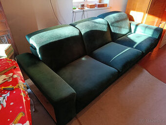 Zakázková 3.dílná polohovací sedačka.Zelená.VELMI ZACHOVALÁ. - 1