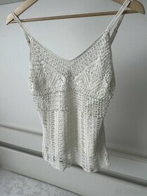 Morris - dáms. nové luxusní tílko s perličkami – XS/S?