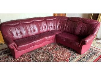 Luxusní rohová kožená sedací souprava, 3034