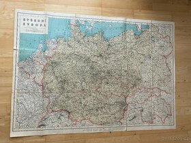 Mapa střední Evropy - Melantrich 1945