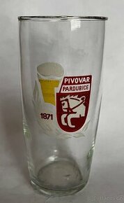Stará pivní sklenice pivovar Pardubice - třetinka