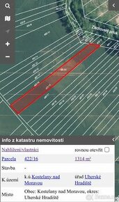 Prodej pole 1314 m2