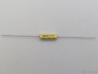Kondenzátor svitkový 470nF/100V TESLA TC205