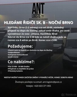 Hledám řidiče SK.B