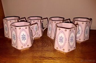 Růžový porcelán JSK 6x hrnek/šálek 250ml
