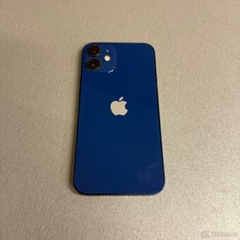 iPhone 12 mini 128GB modrý, pěkný stav, 12 měsíců záruka