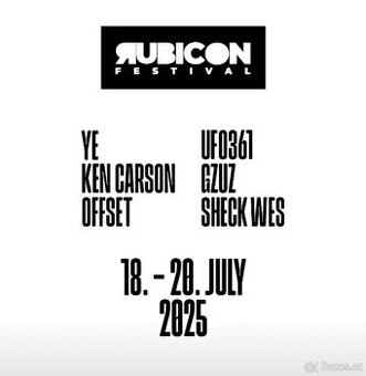 RUBICON FESTIVAL 2025 / lístky (jednotlivé)