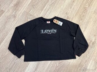 Nová černá mikina 158 Levis crop top