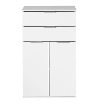 Komoda se 2 zásuvkami a 2 dvířky 25,4 x 50 x 190,5 cm nová