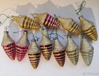 Retro ozdoby na vianočny stromček 11ks