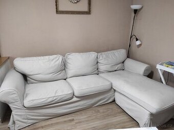 Pohovka Ektorp Ikea, béžová, prací potah