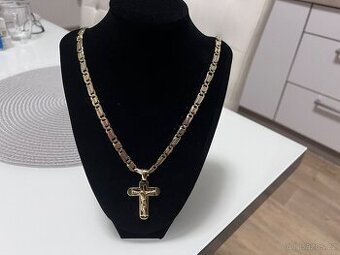 Prodám Krásný Zlatý Masivní Řetízek z Křížkem 61,5g 585/14.