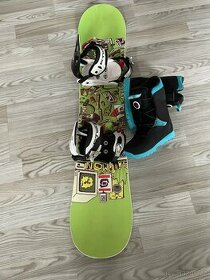 Snowboard Salomon 125 cm + boty velikost cca 37-38