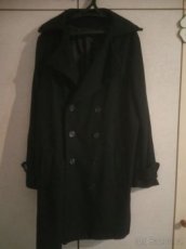 Černý pánský elegantní kabát XXL