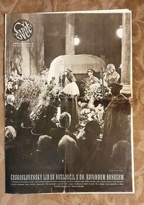 Výtisk Světa v obrazech z r.1948-pohřeb E. Beneše