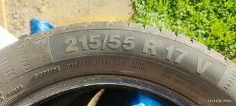 LETNÍ Pneumatiky 215/55 r17 Continental