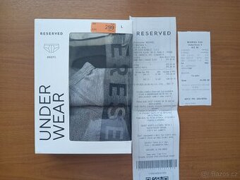 3 ks pánské slipy Reserved vel. L, orig.zabalené, nenošené - 1