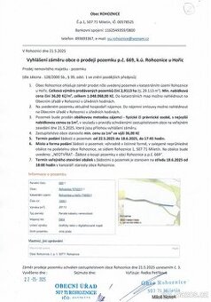 Zemědělská půda - prodej, Rohoznice u Hořic, okres Jičín