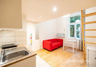 Pronájem bytu 1+kk, Na spojce, Vršovice, 14000 Kč/měs, 18 m2