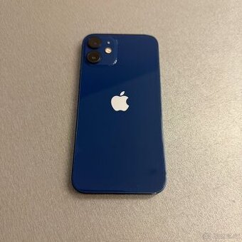 iPhone 12 mini 128GB modrý, pěkný stav, 12 měsíců záruka