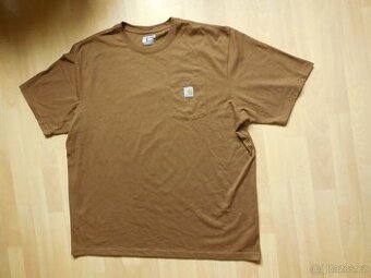 pánské Carhartt hnědé tričko kapsa kr.ruk 2XL-3XL š.128cm