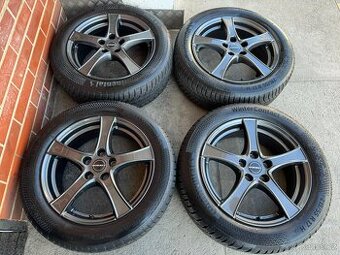 Alu 17" 5x112, Borbet Antracit zimní 80%, KaroQ TOP